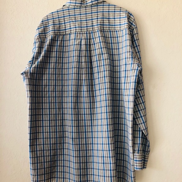 Oleg Cassini plaid long sleeve used shirt - Picture 5 of 5